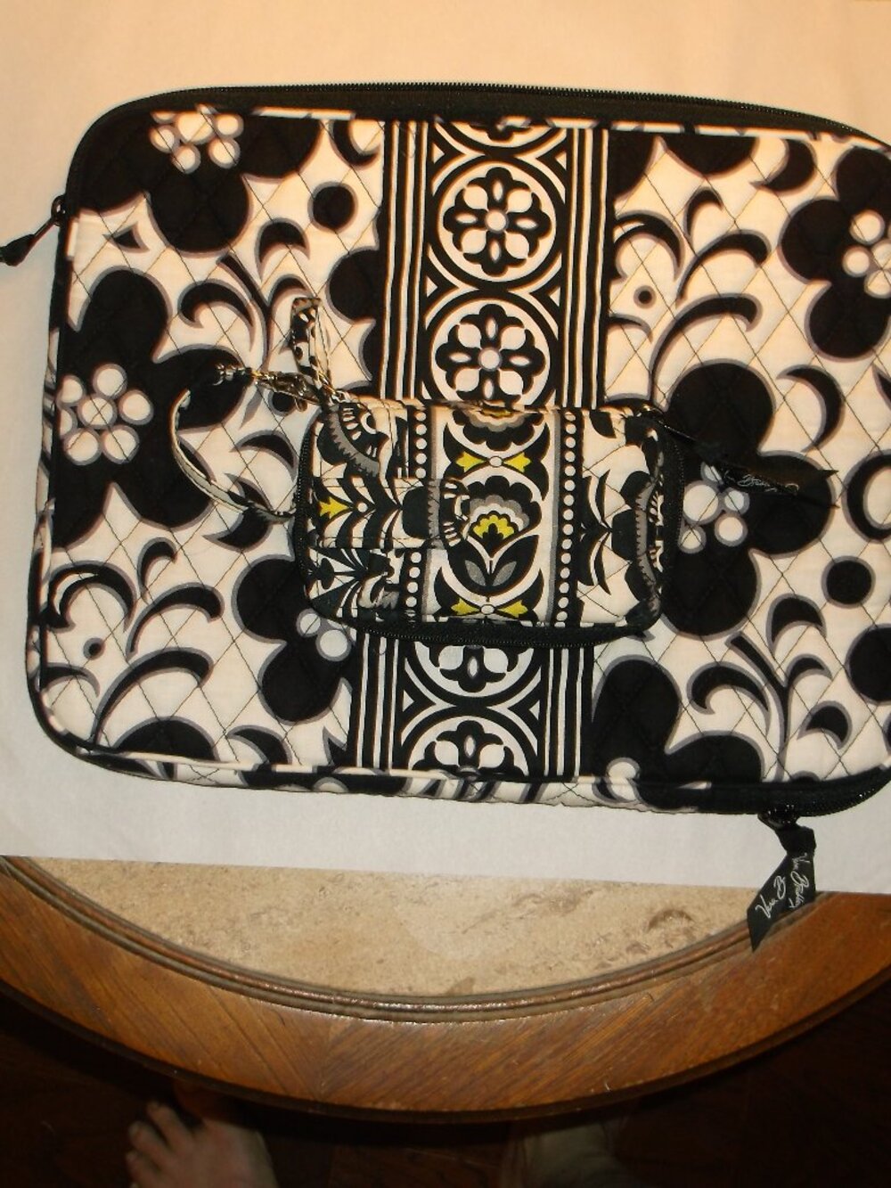 Vera Bradley Quilted 2‑Piece Set – Wallet + Large Slim Zip Bag - like new